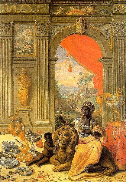 Jan Van Kessel Die vier Erdteile Afrika Mittelbild Spain oil painting art